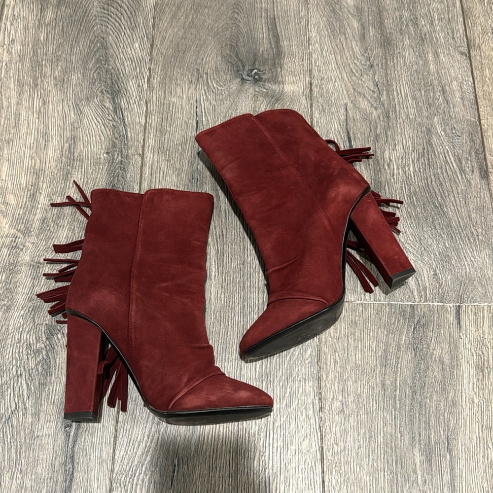 • Giuseppe Zanotti • Women’s boho chic fringe boot
Leather Suede Red 36.5 - Picture 5 of 7